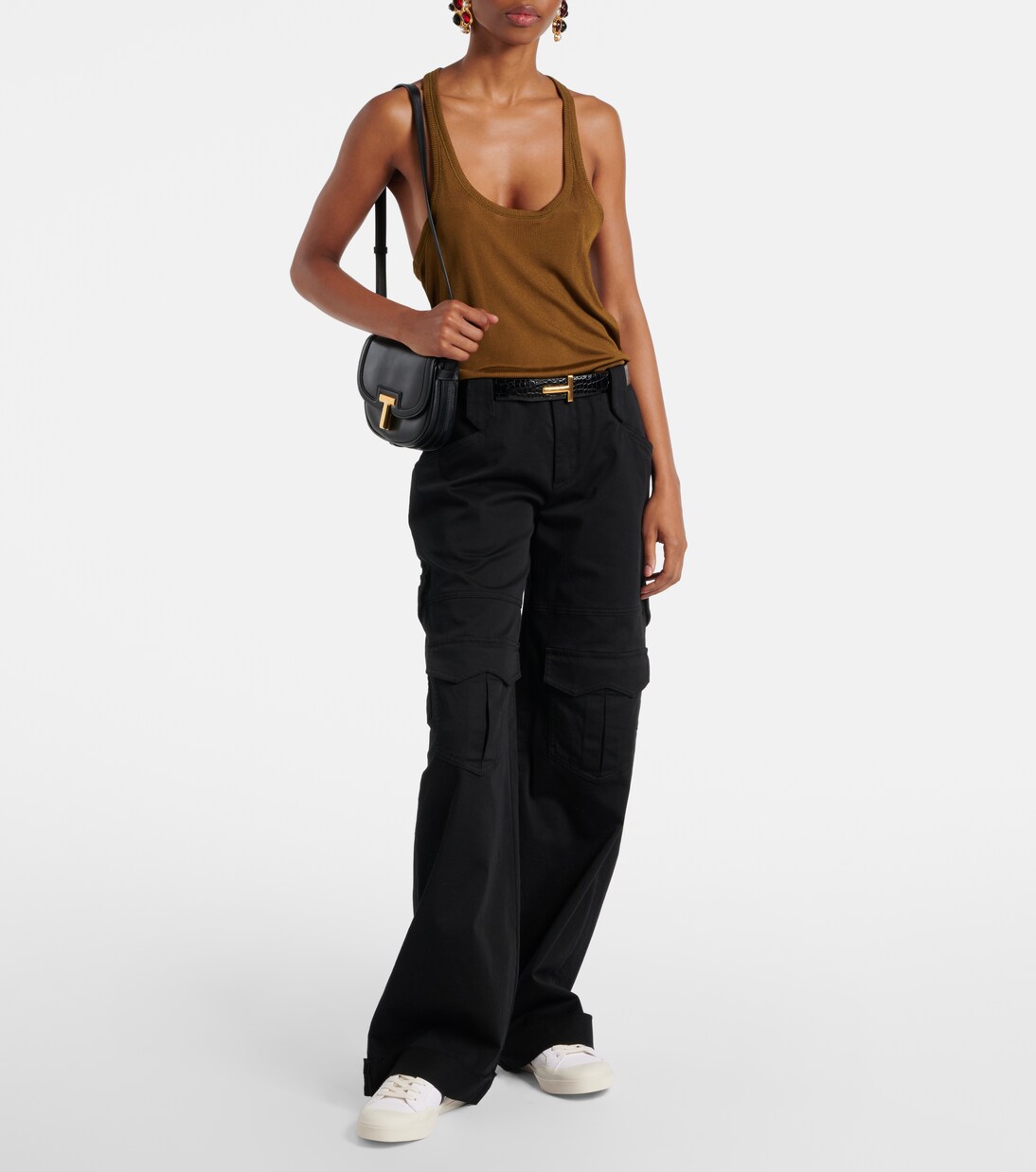 Logo leather sneakers | Tom Ford