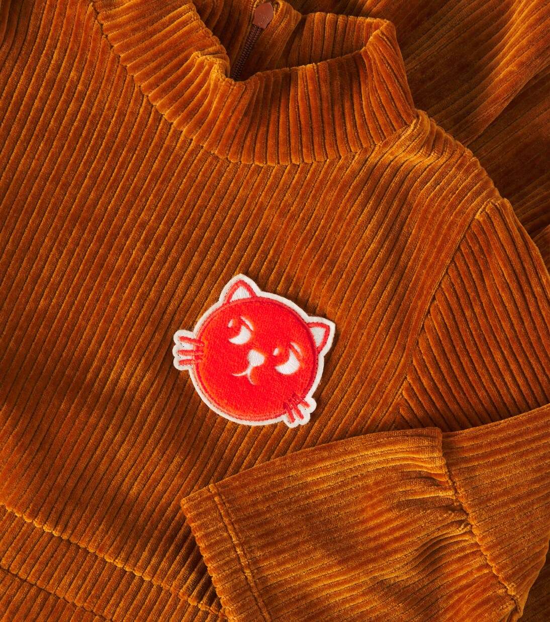 Cats cotton-blend corduroy dress | Mini Rodini