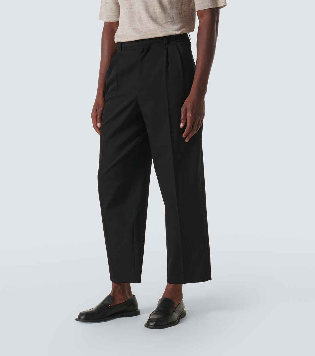 Silas wool gabardine straight pants | The Row