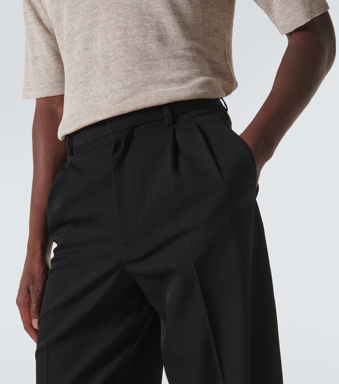 Silas wool gabardine straight pants | The Row