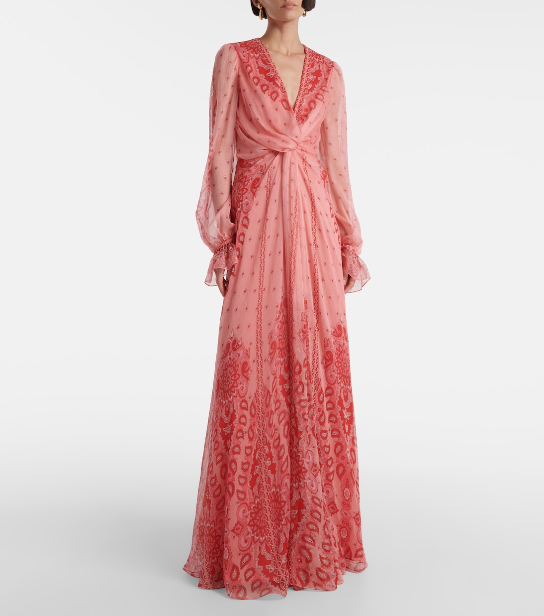 Printed silk gown | Etro