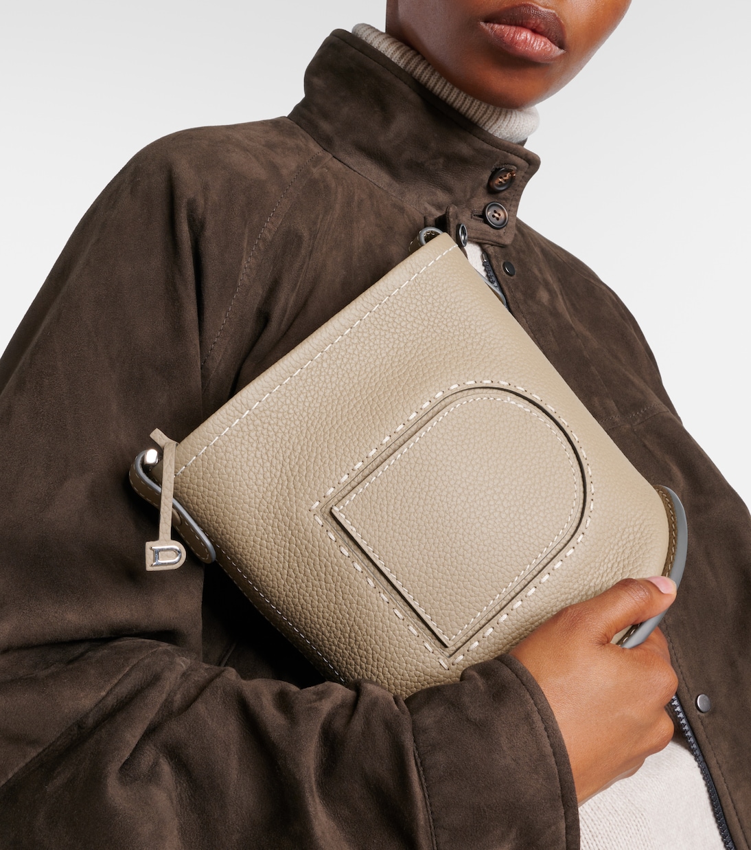 Sac Pin Surpiqué Mini en cuir | Delvaux