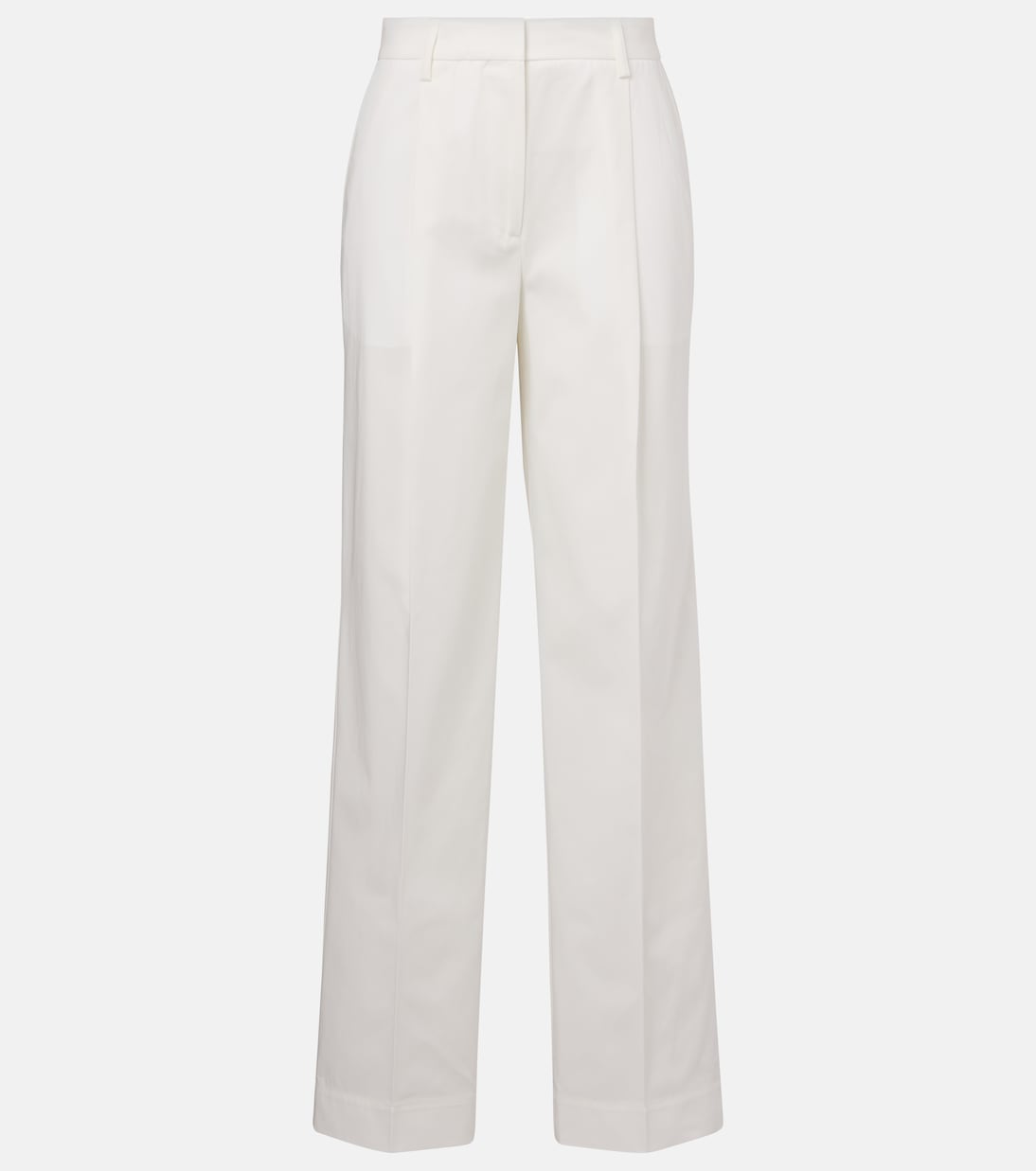 Pantalones rectos de algodón de tiro alto | Toteme