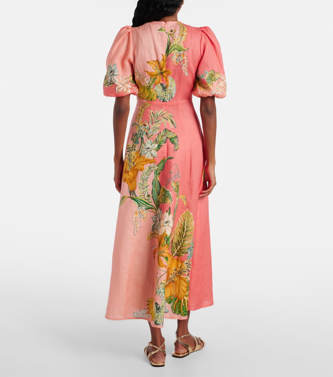 Bedrucktes Maxikleid Anika aus Leinen | Alémais