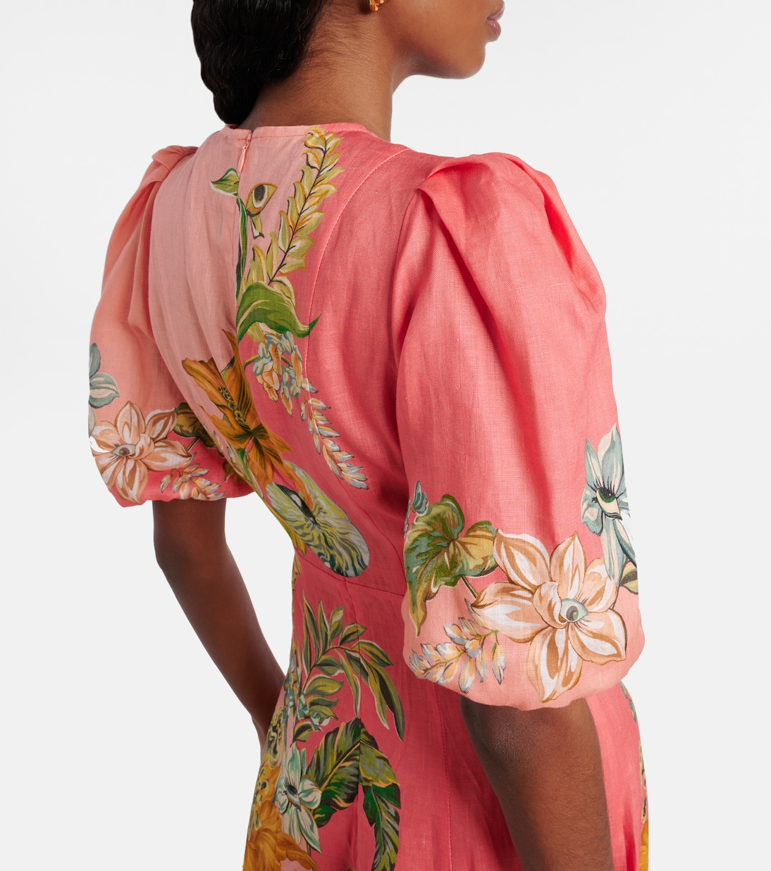 Bedrucktes Maxikleid Anika aus Leinen | Alémais