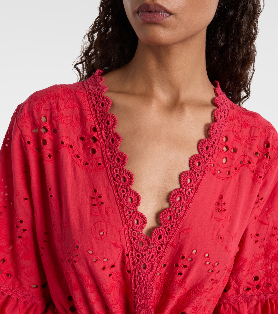 Cafetan Tallulah brodé en coton | Melissa Odabash