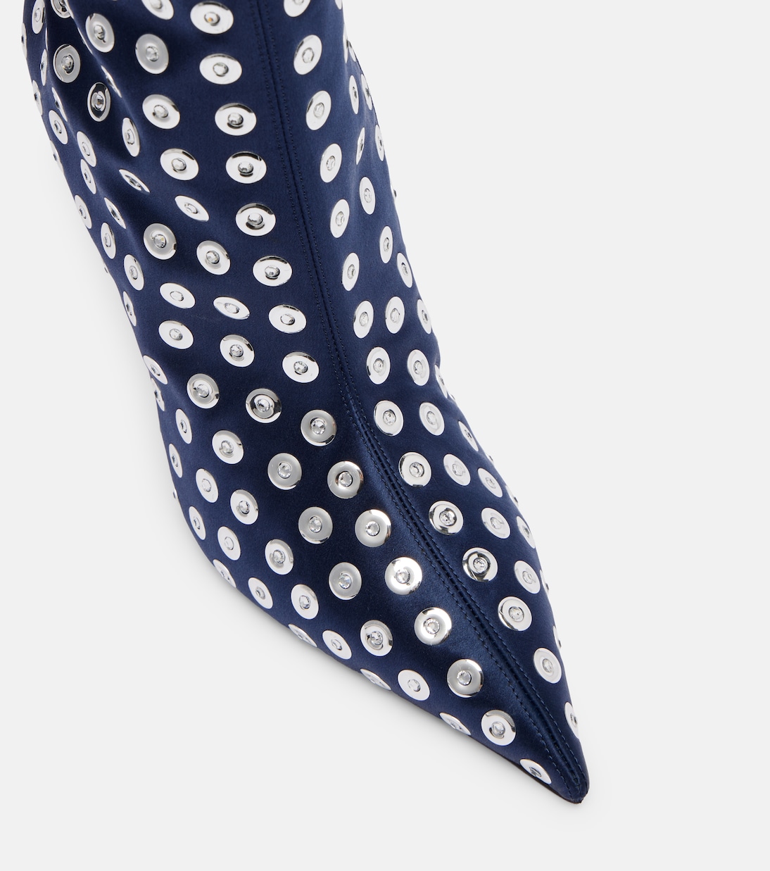 Miss Z 100 embellished satin knee-high boots | Christian Louboutin