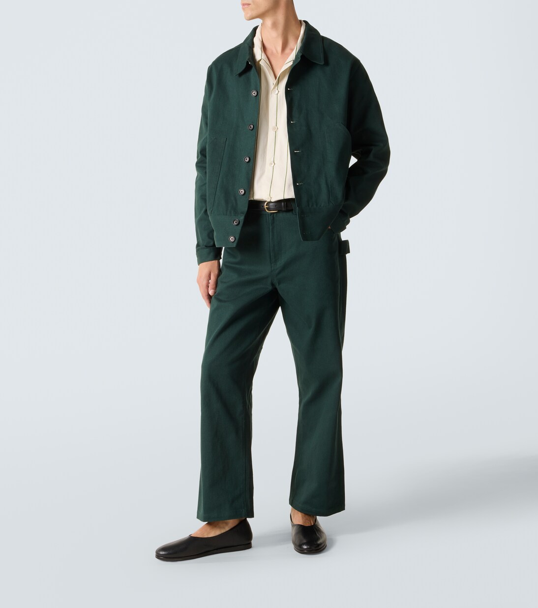 Knolly Brook cotton twill straight pants | Bode