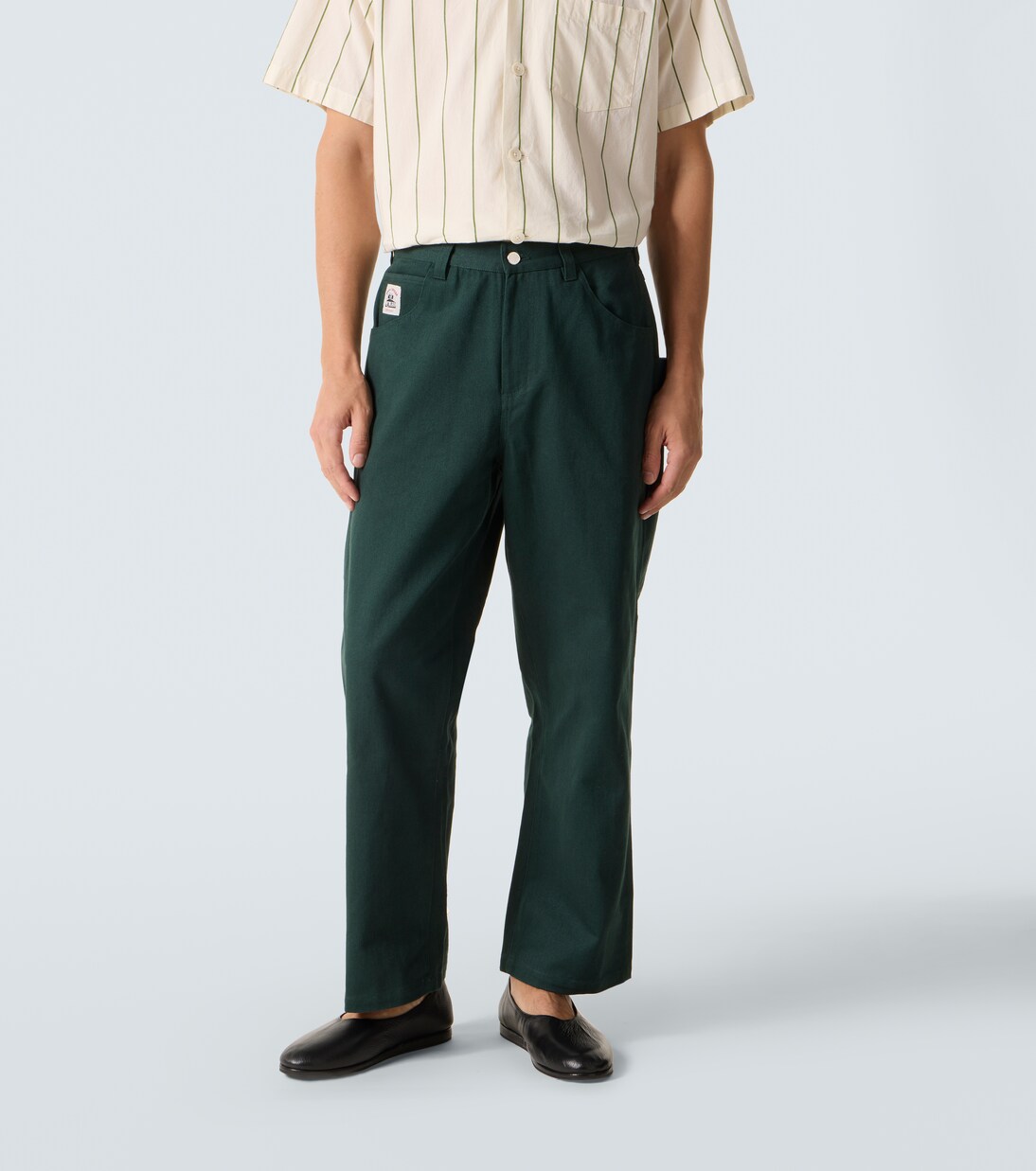 Knolly Brook cotton twill straight pants | Bode