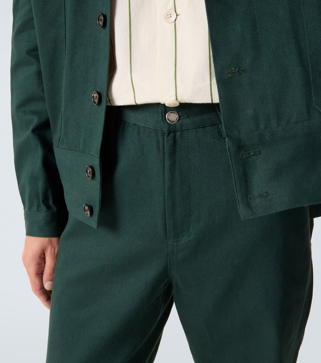 Knolly Brook cotton twill straight pants | Bode