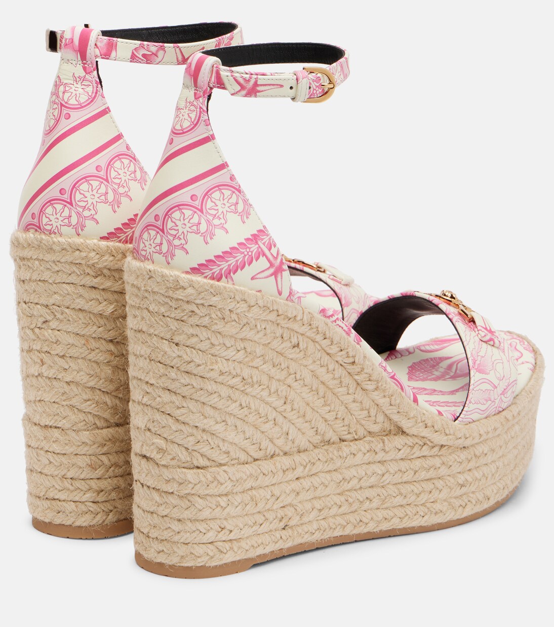 Espadrillas Medusa '95 in pelle con zeppa | Versace