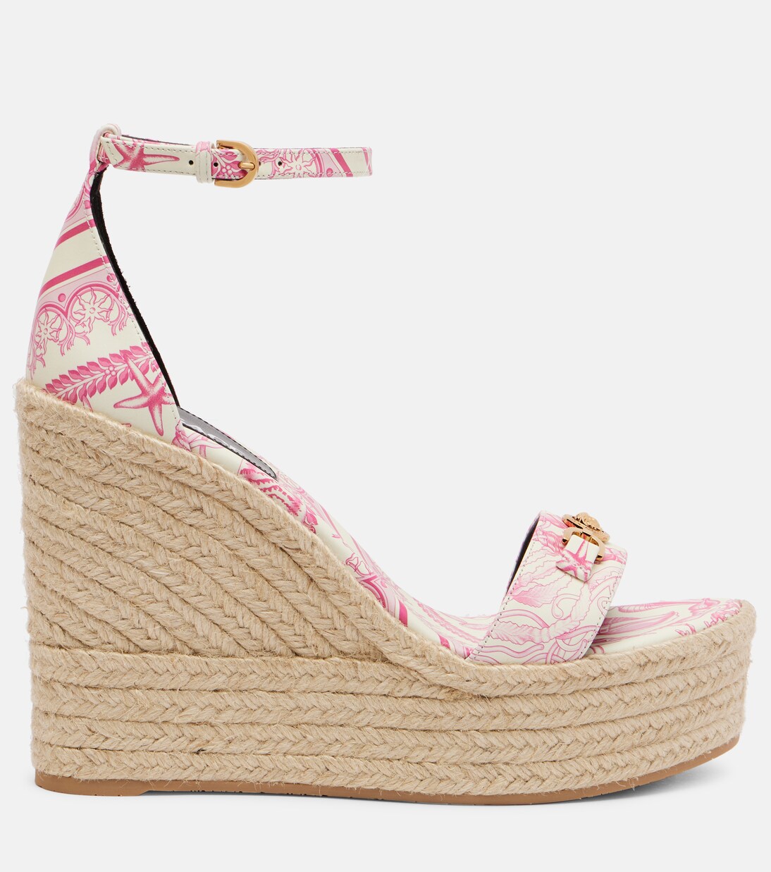 Espadrillas Medusa '95 in pelle con zeppa | Versace
