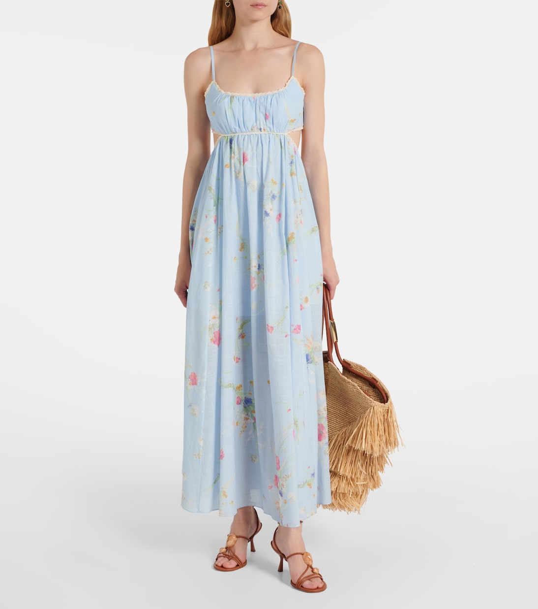 Lucky Picnic floral cotton maxi dress | Zimmermann