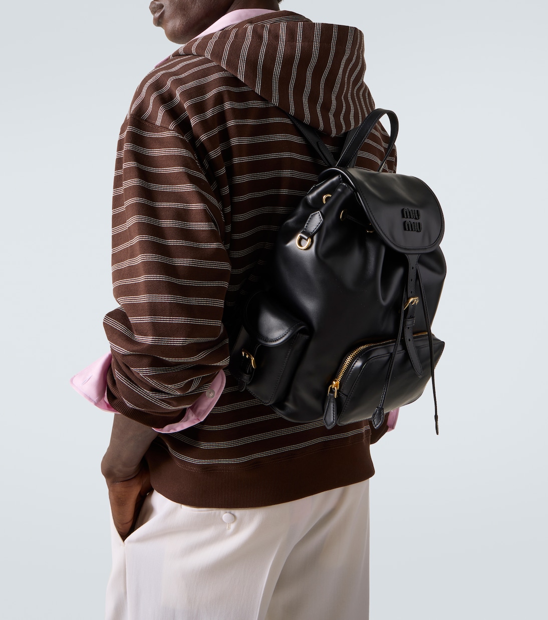 Leather backpack | Miu Miu