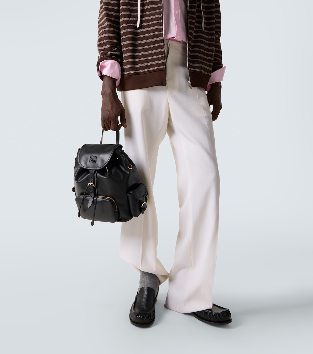 Leather backpack | Miu Miu