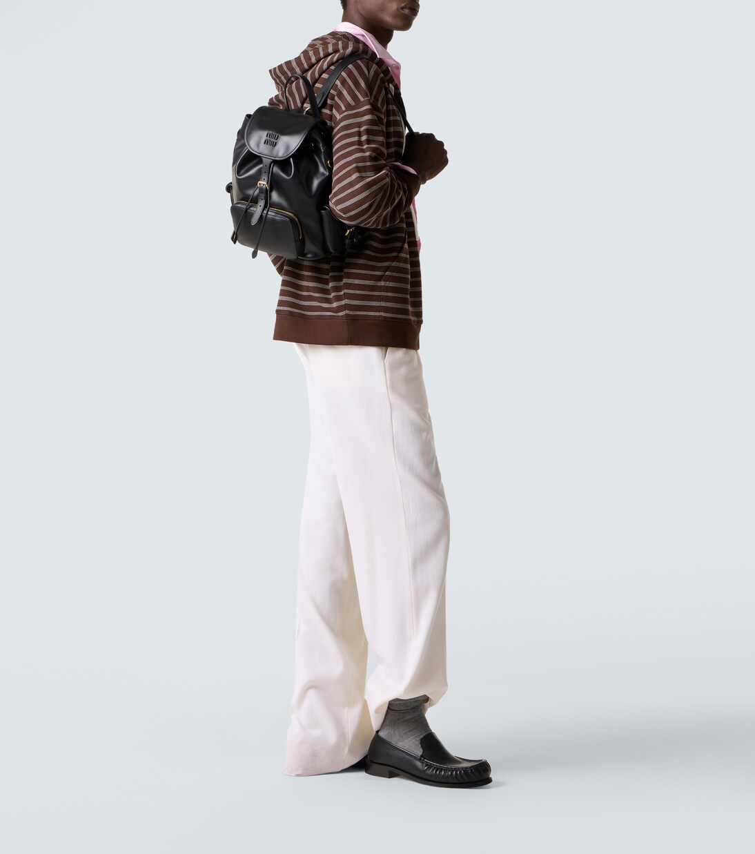 Leather backpack | Miu Miu