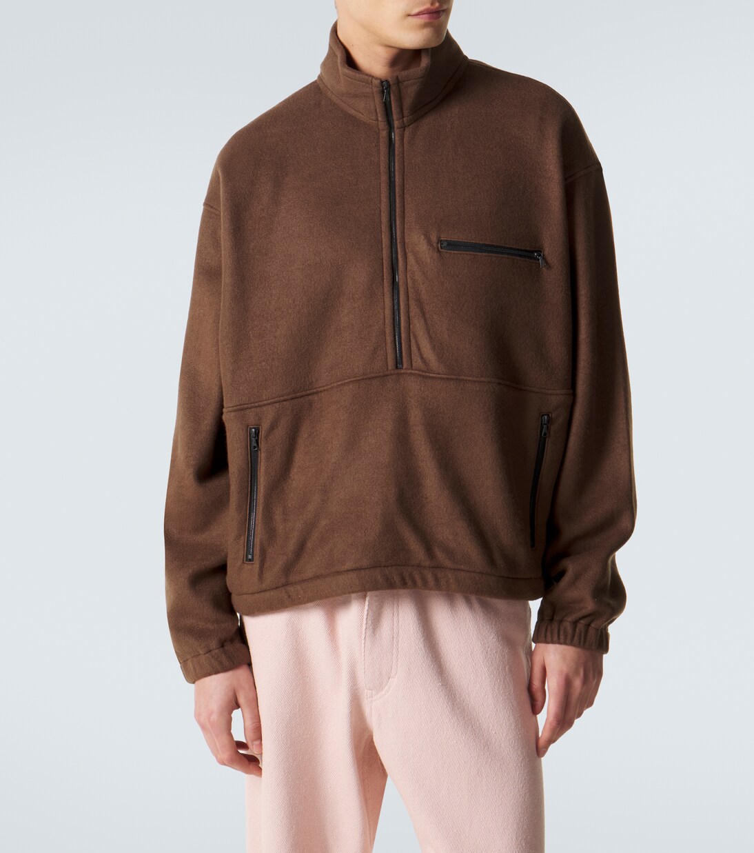 Pullover aus Seiden-Fleece | Auralee