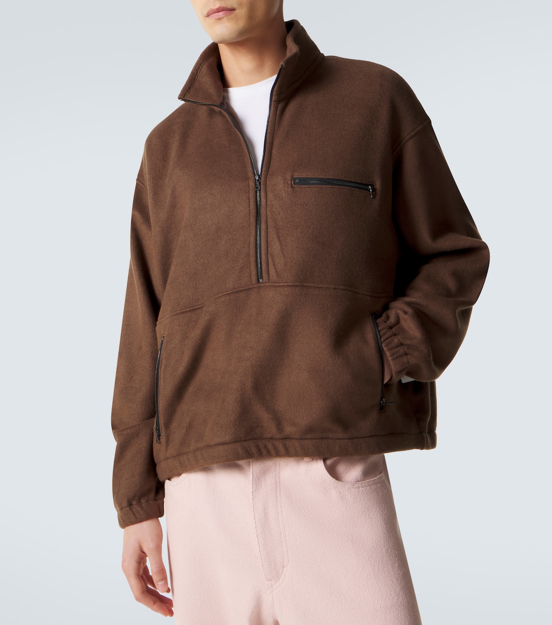 Pullover aus Seiden-Fleece | Auralee