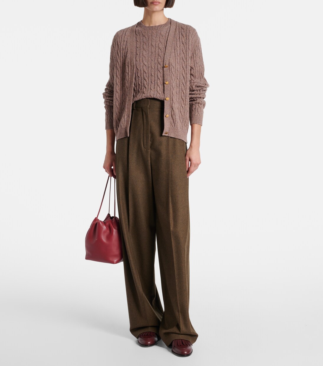 Treccia cable-knit cashmere cardigan | Loro Piana