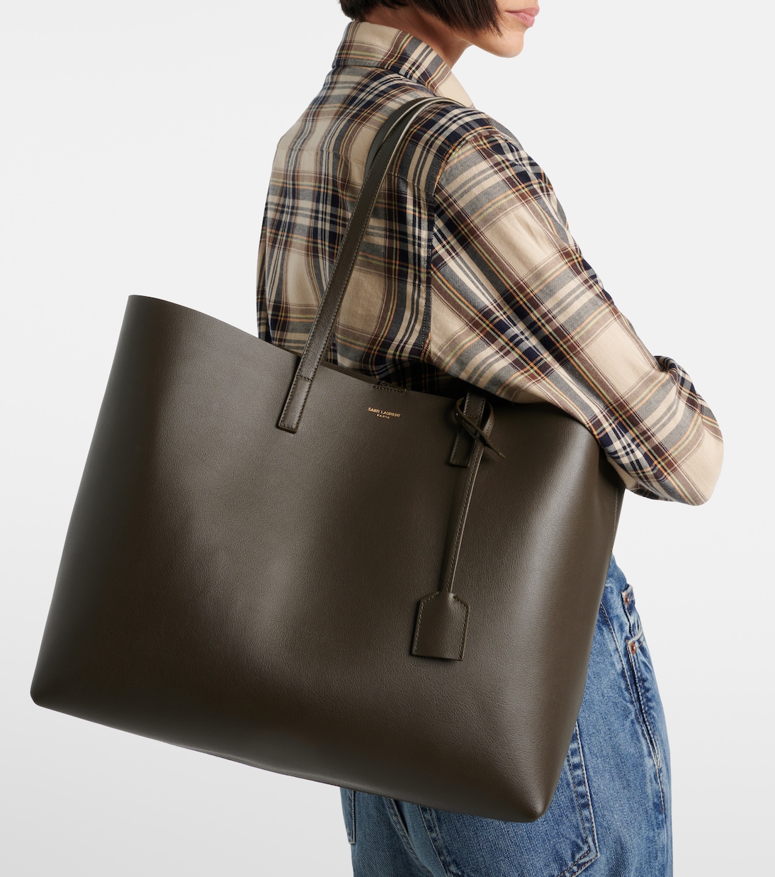 Shopping Large leather tote bag | Saint Laurent