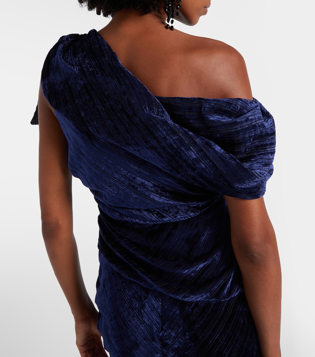 One-Shoulder-Midikleid Cyane aus Samt | Isabel Marant