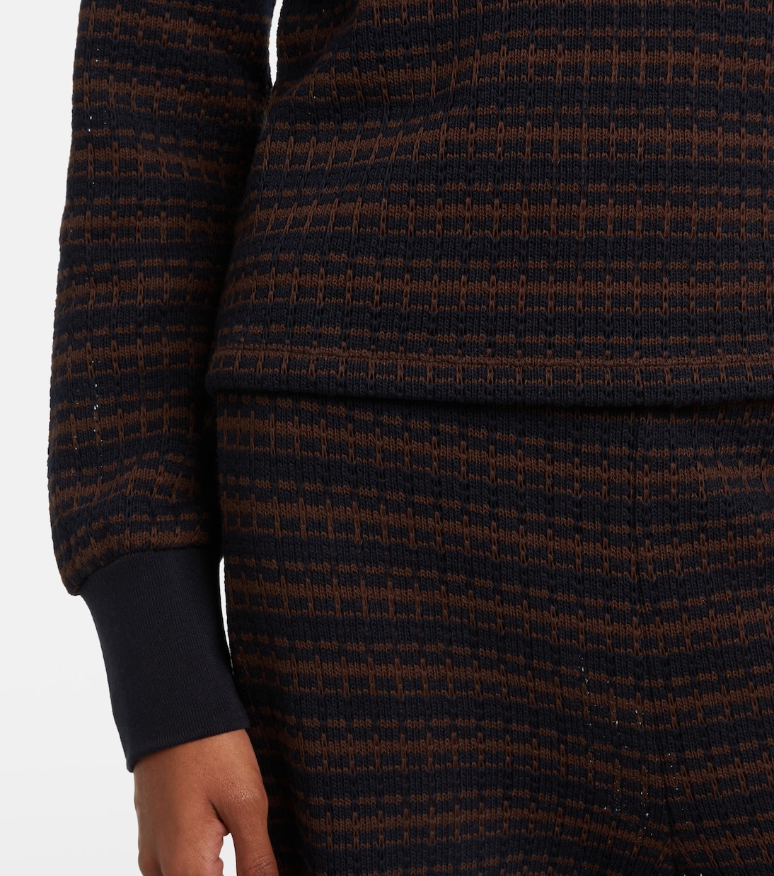 Kamal striped polo sweater | Veronica Beard