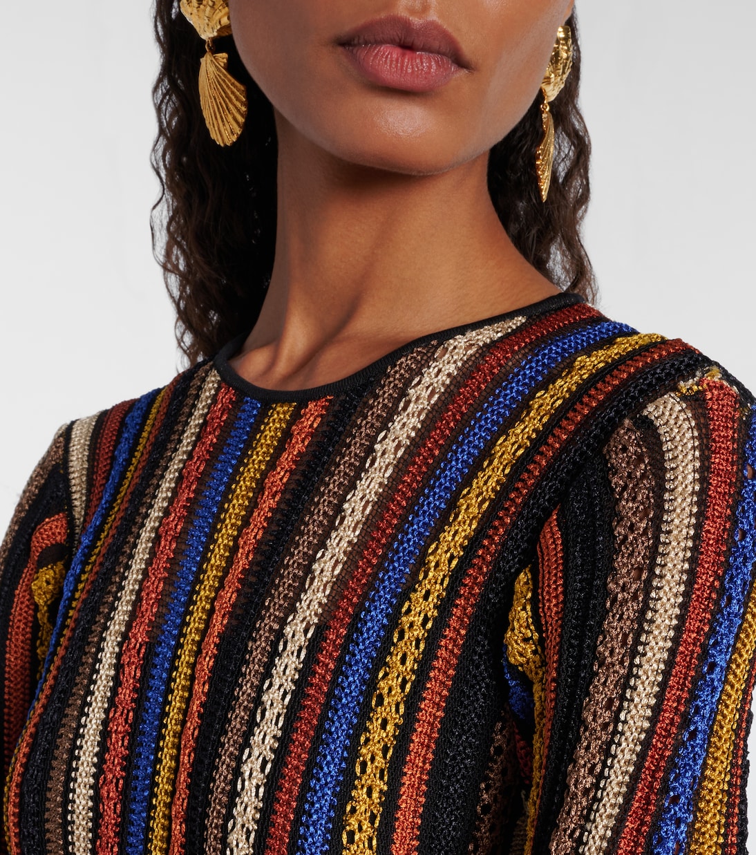 Abito lungo Albie con lamé a righe | Ulla Johnson