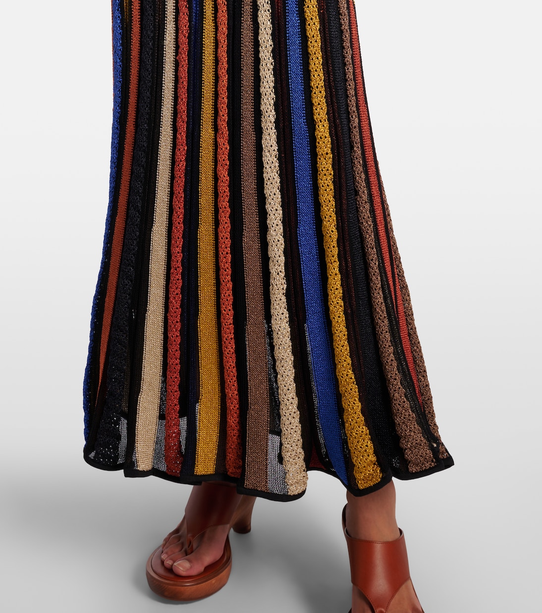 Abito lungo Albie con lamé a righe | Ulla Johnson