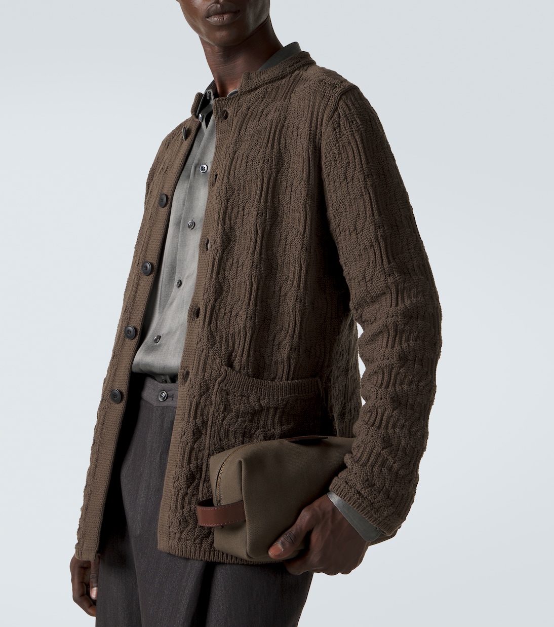 Kosmetiketui aus Canvas mit Leder | Giorgio Armani