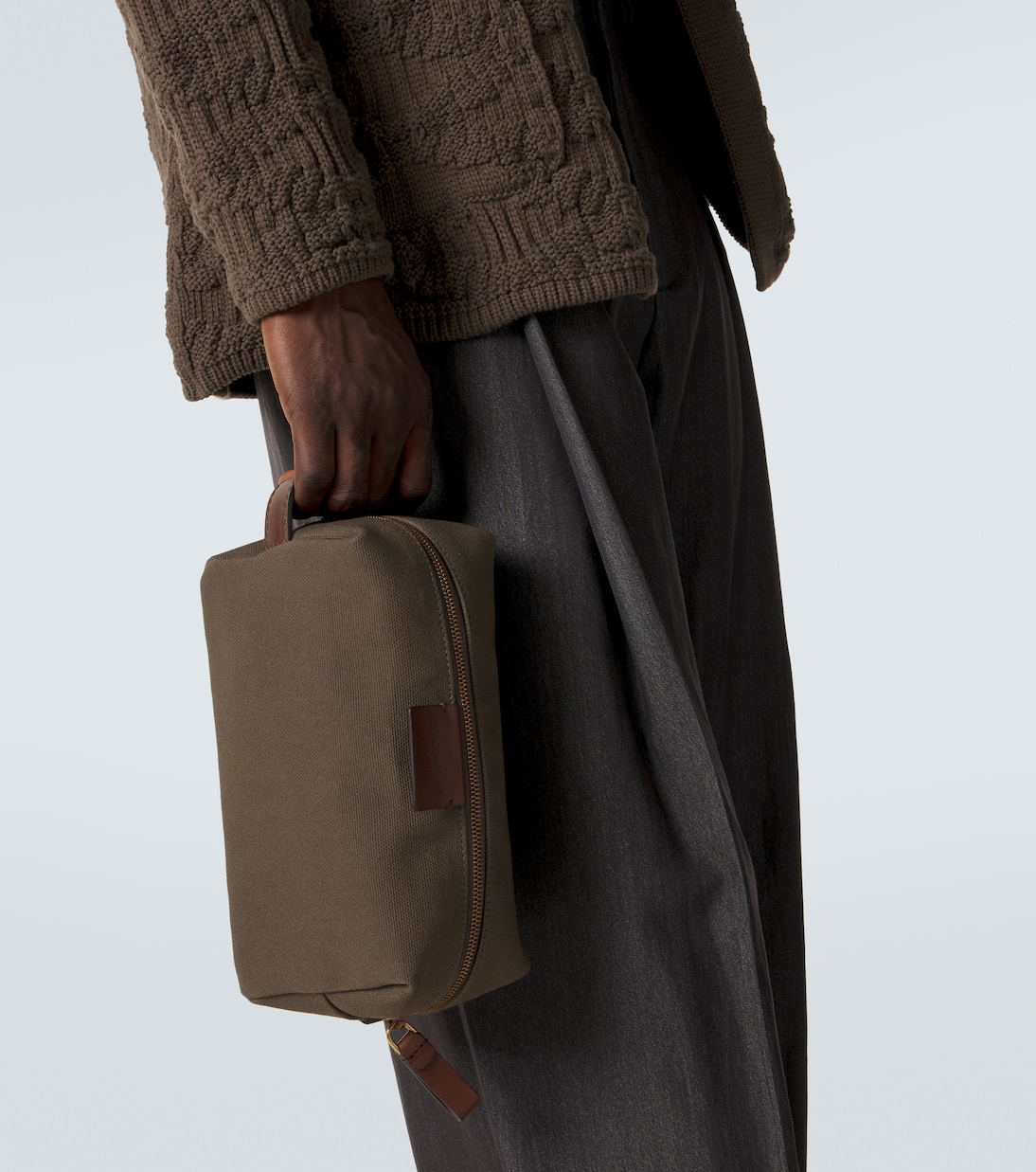 Kosmetiketui aus Canvas mit Leder | Giorgio Armani