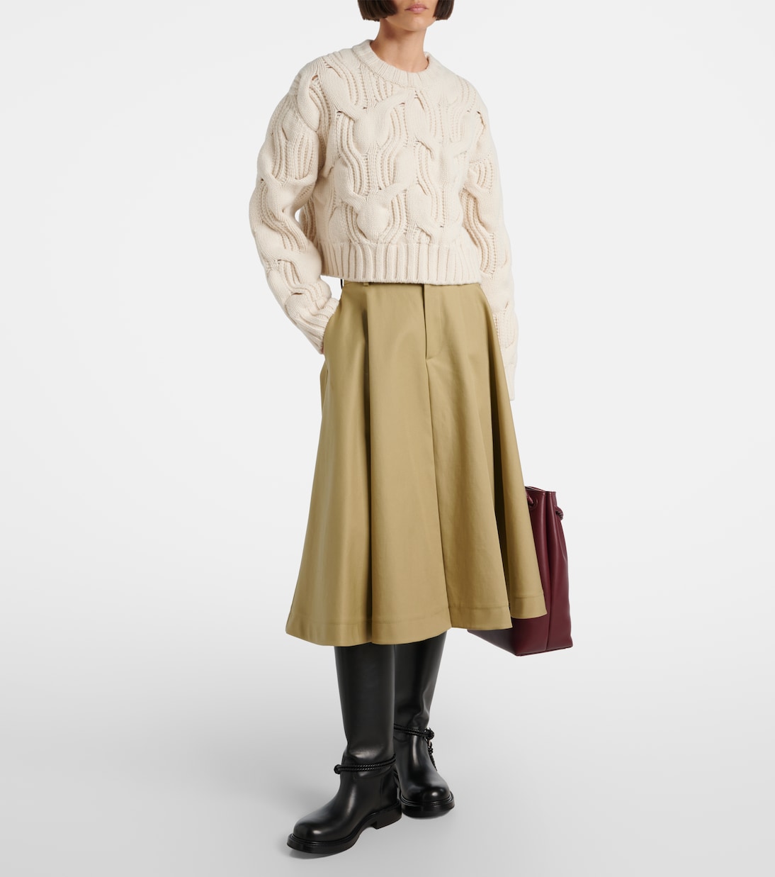 James leather knee-high boots | Bottega Veneta