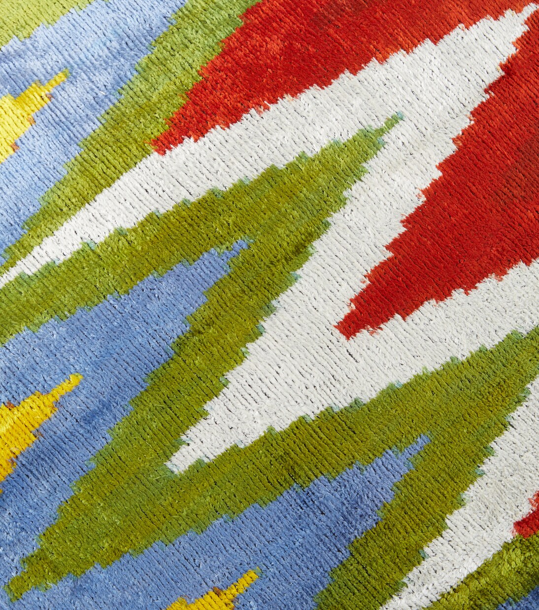 Printed silk and cotton velvet cushion | Les-Ottomans