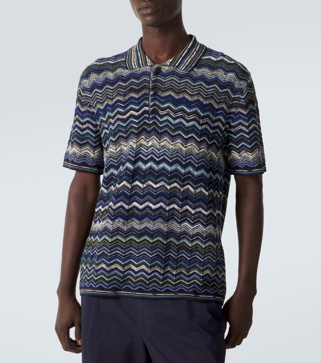 Zigzag cotton polo shirt | Missoni
