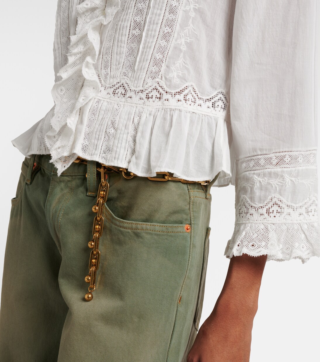 Eldoris ruffled cotton blouse | Dôen