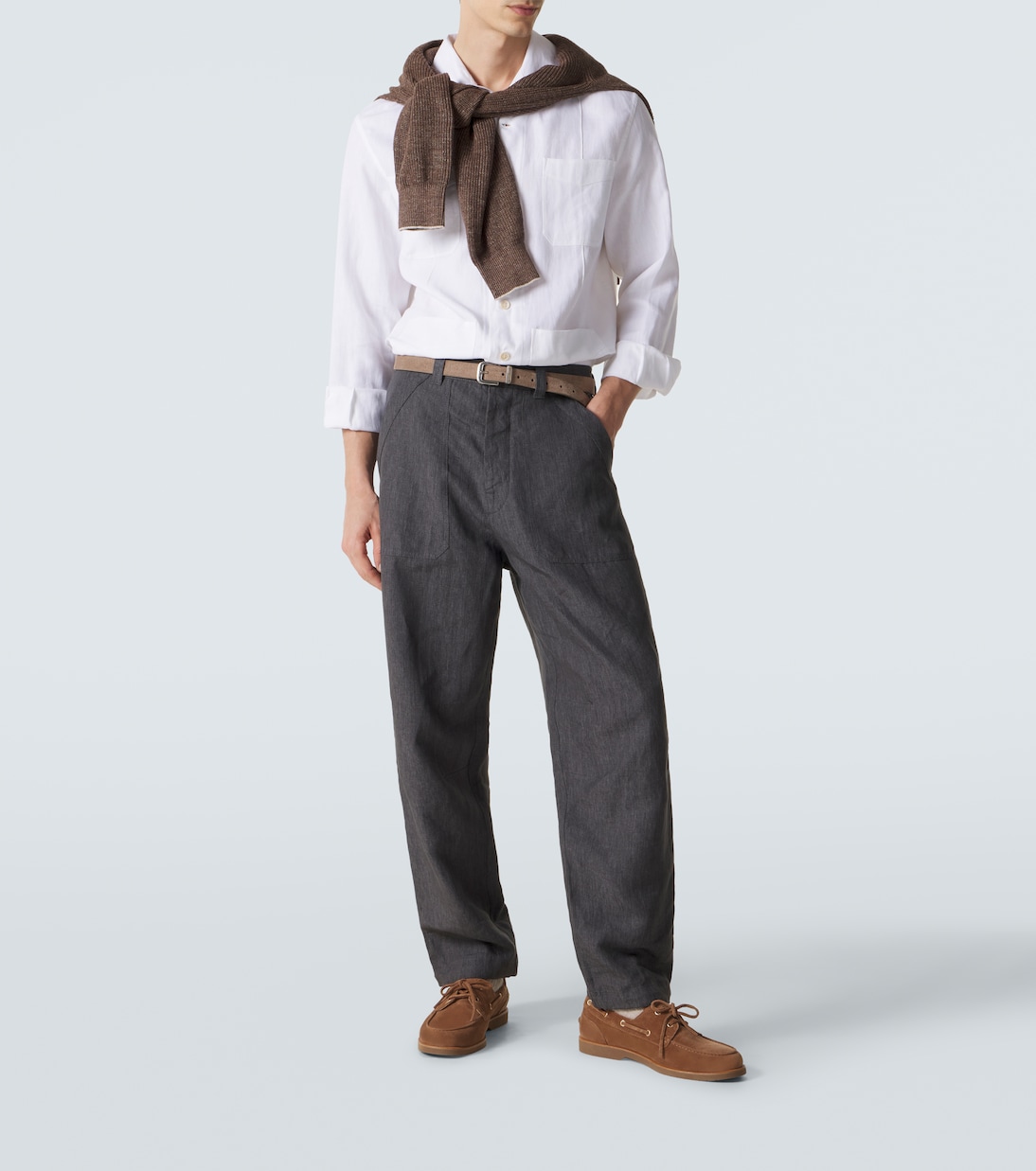 Hemd aus Hanf, Leinen und Baumwolle | Brunello Cucinelli