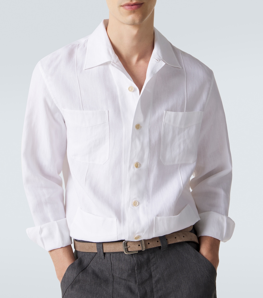 Hemd aus Hanf, Leinen und Baumwolle | Brunello Cucinelli