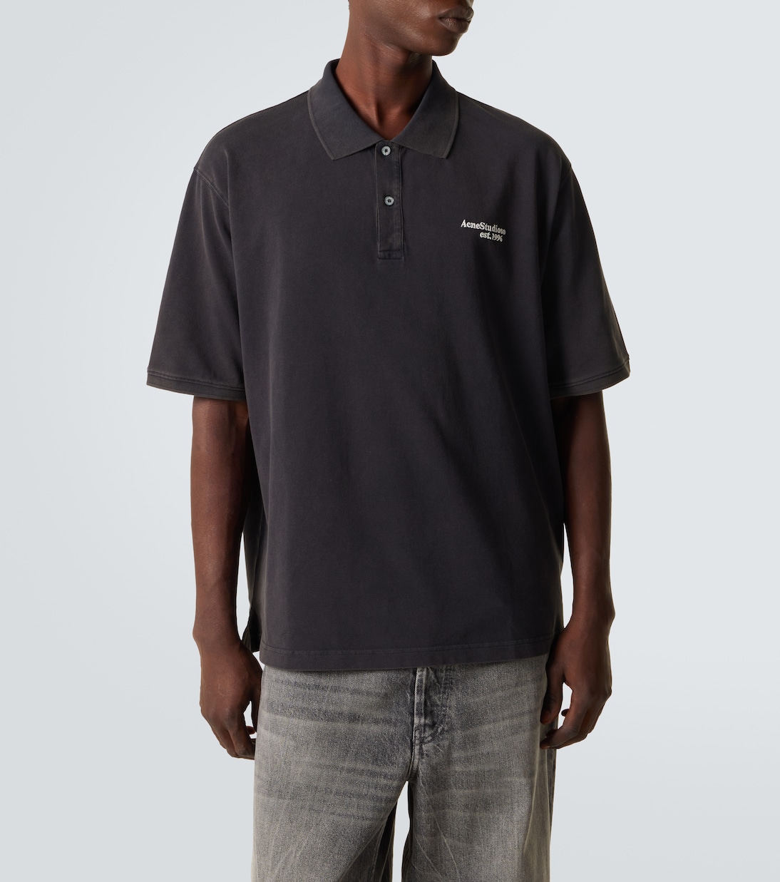 Cotton piqué polo shirt | Acne Studios