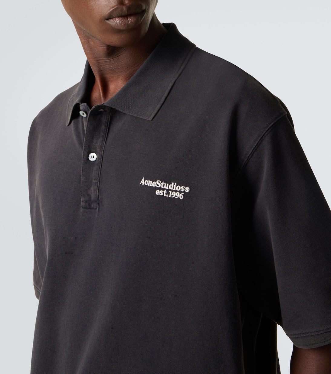 Cotton piqué polo shirt | Acne Studios