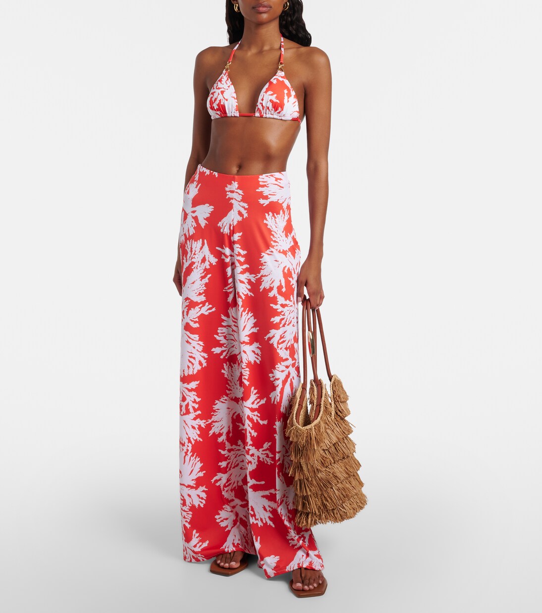 Cleo printed jersey palazzo pants | Alexandra Miro