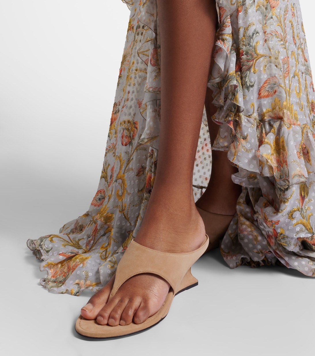 Nina suede thong sandals | Paris Texas