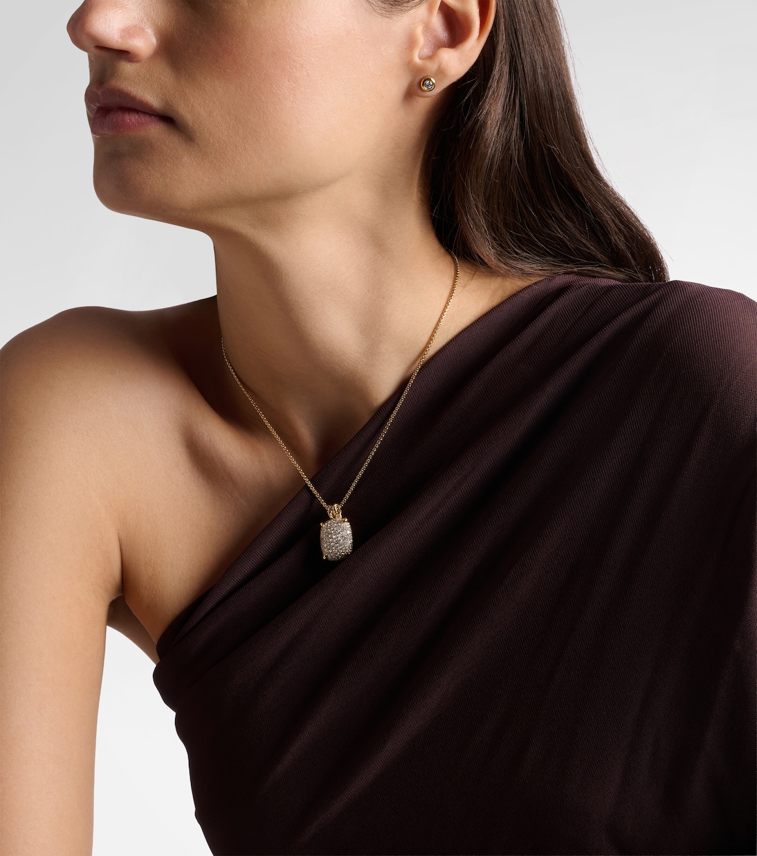 Châtelaine® 18kt gold pendant necklace with diamonds | David Yurman