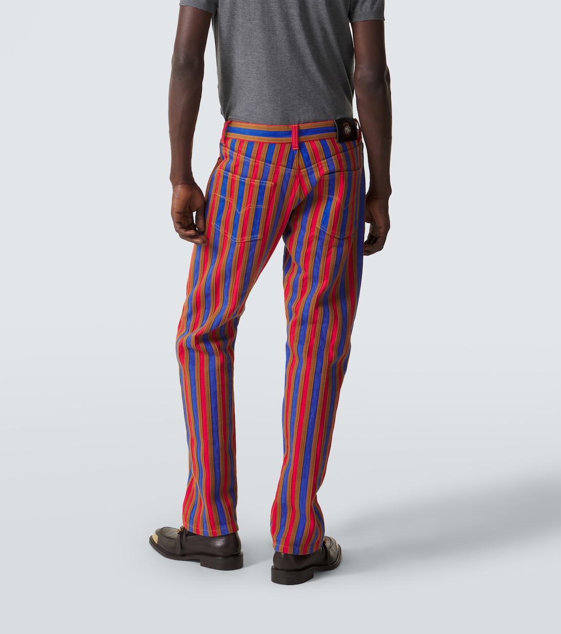 Striped straight jeans | Versace