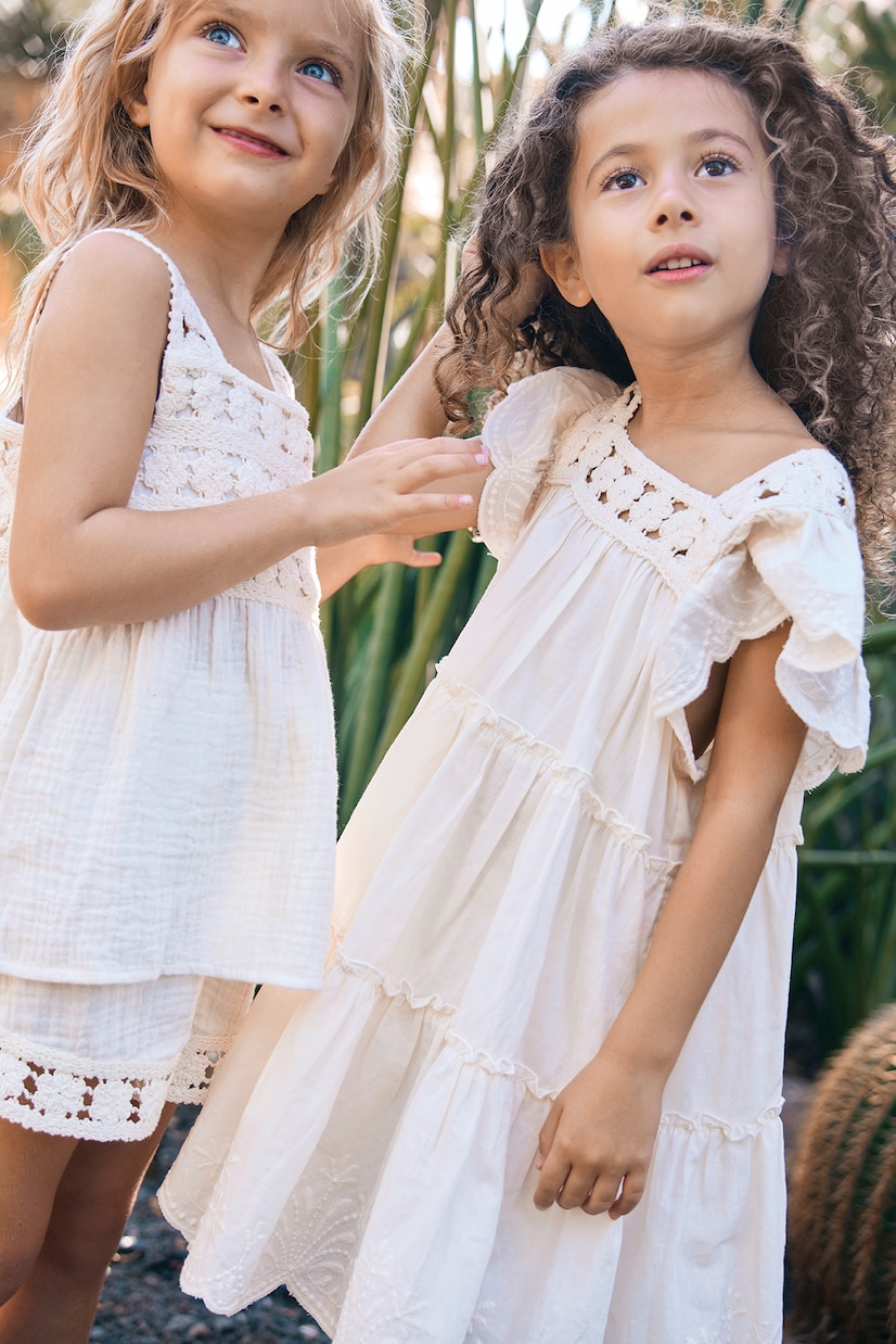 Robe en coton à dentelle | Bonton