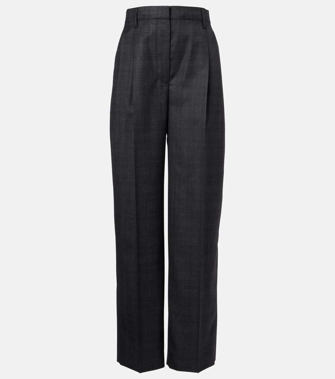 Checked wool wide-leg pants | Prada