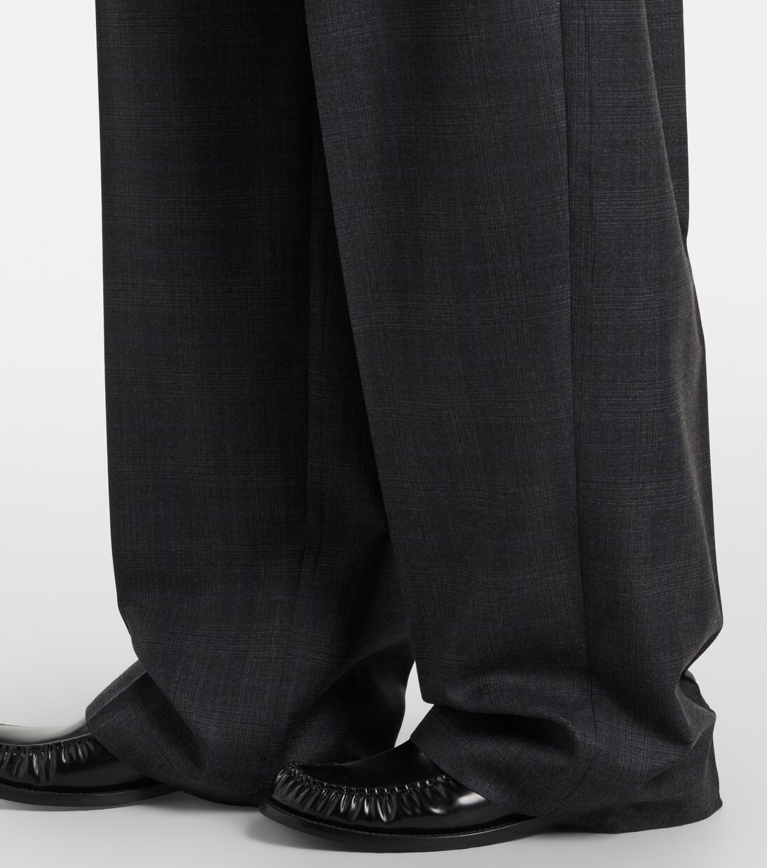 Checked wool wide-leg pants | Prada
