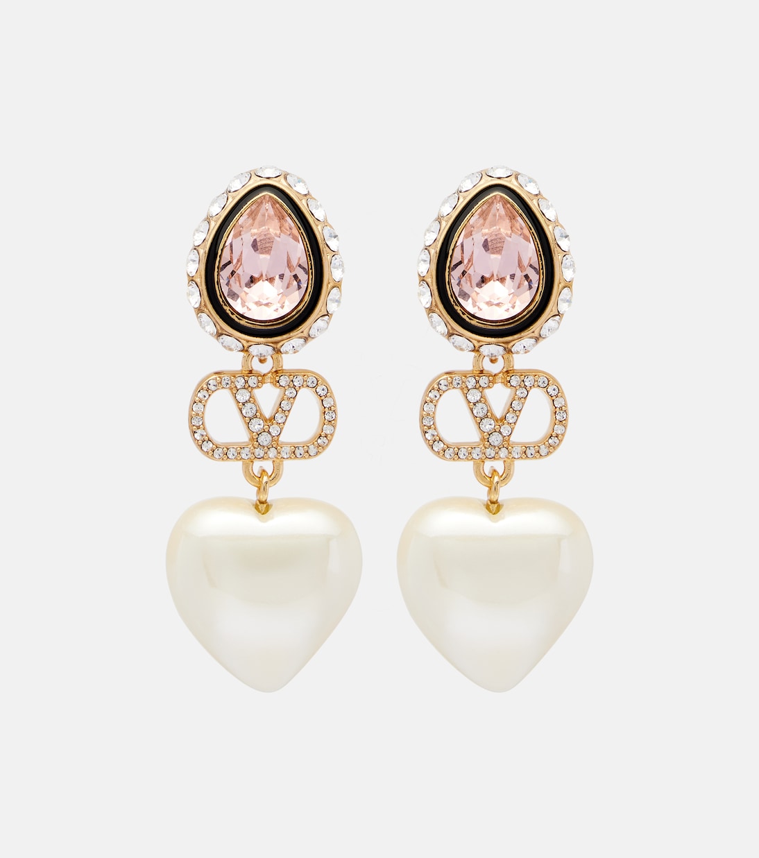 VLogo embellished drop earrings | Valentino