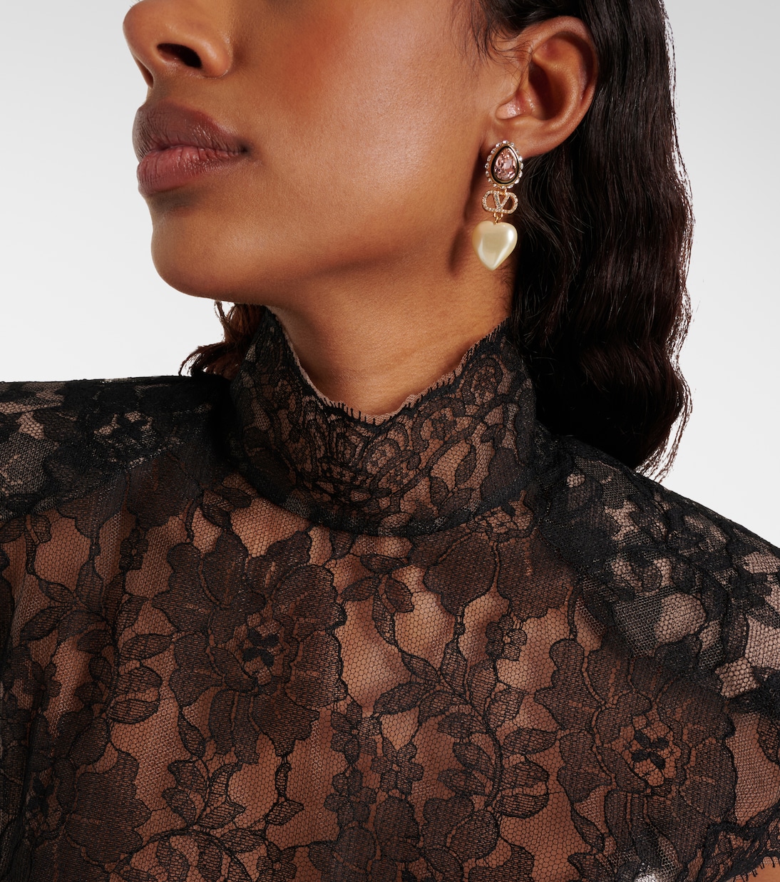 VLogo embellished drop earrings | Valentino