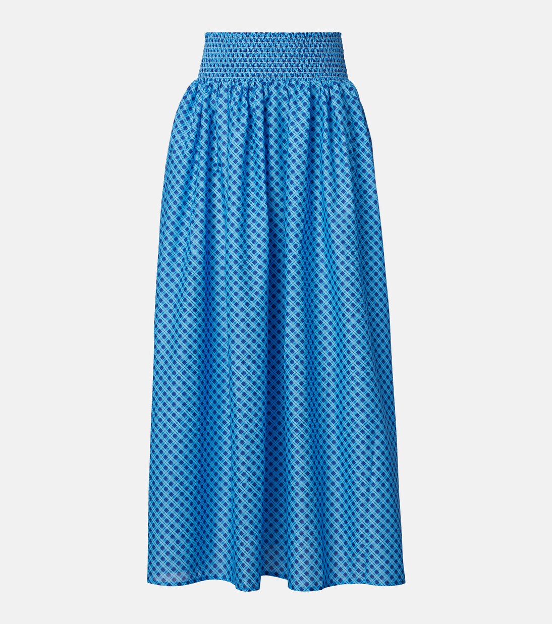 Millie plaid cotton maxi skirt | Montce