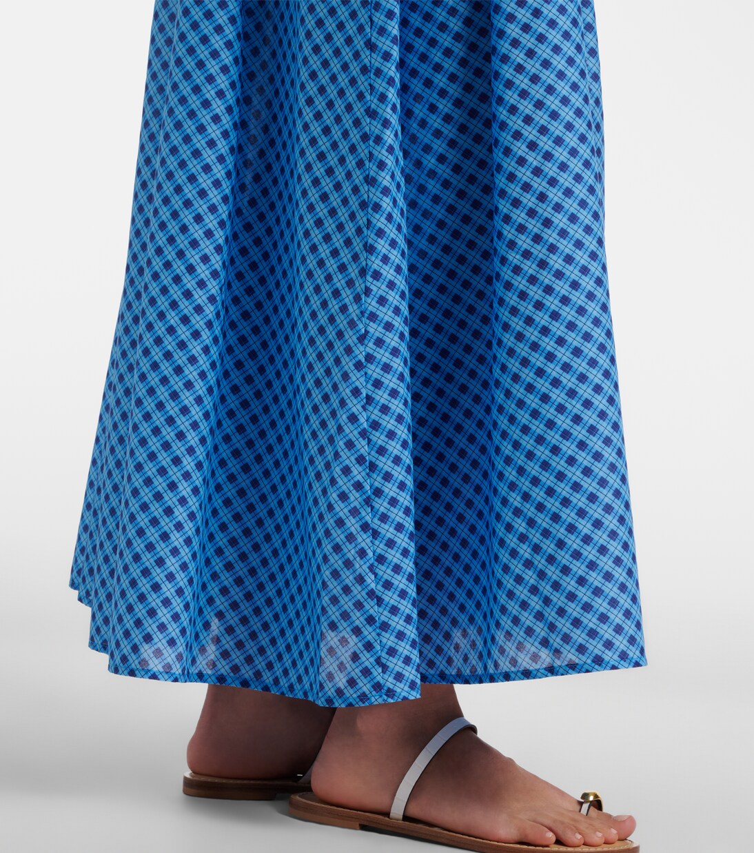 Millie plaid cotton maxi skirt | Montce