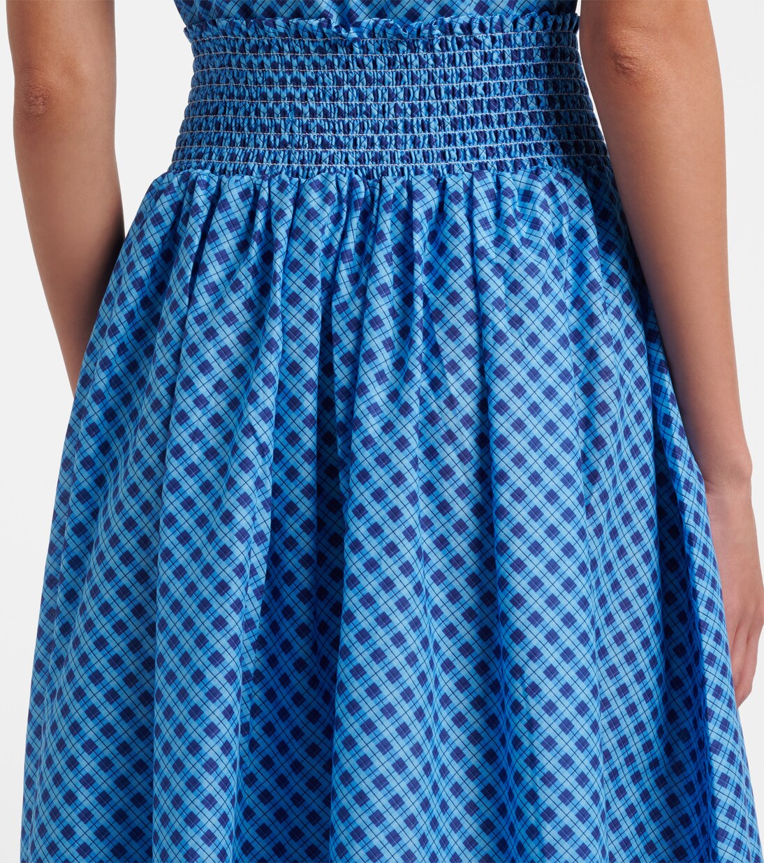 Millie plaid cotton maxi skirt | Montce